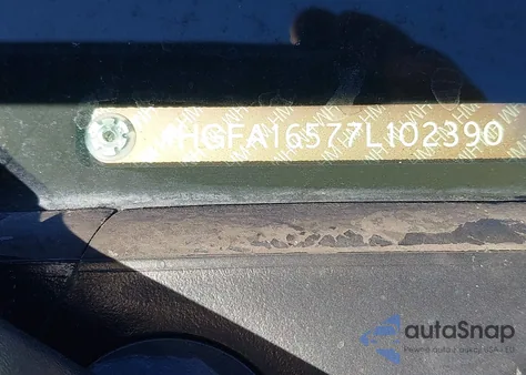 2007 Honda Civic Lx from USA, damaged, VIN 1HGFA16577L102390